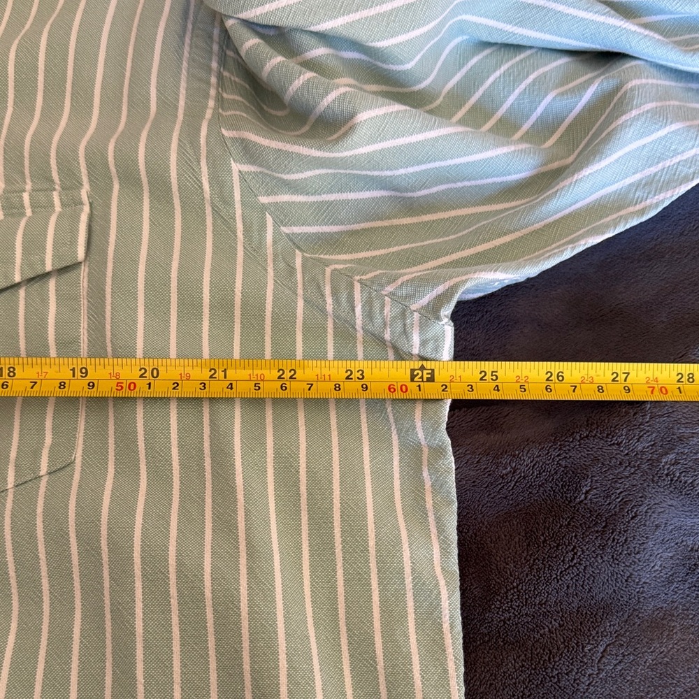 Ralph Lauren Mint Striped Pullover Shirt - 100% cotton - university Oxford - Picture 5 of 7